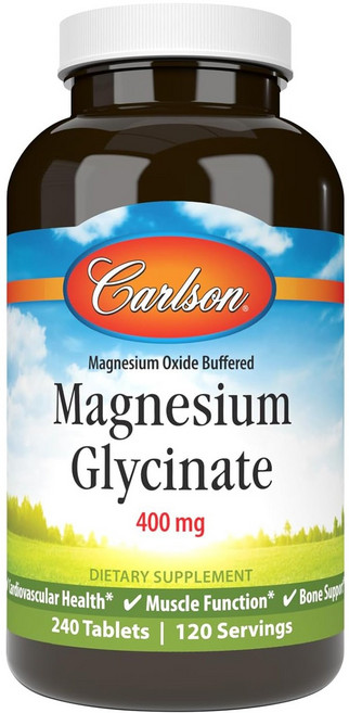 Carlson 甘胺酸鎂 400mg 錠, 1個, 240錠