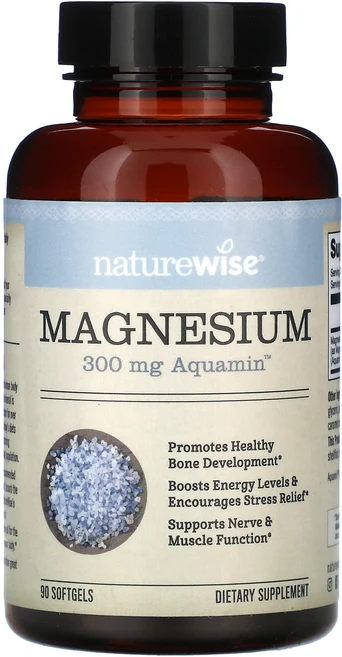NatureWise 마그네슘 300mg 소프트젤 90정(소프트젤 1정당 100mg), NatureWise마그네슘300mg소프트젤90정소프트젤, 1개, 90정 - 쿠팡