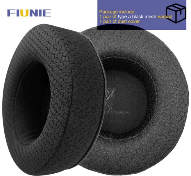 FIUNIE 교체용 이어 쿠션 패드 Marley Liberate XLBT 헤드폰 이어패드 귀마개 슬리브 헤드셋 헤드밴드, Type a black mesh, 1개