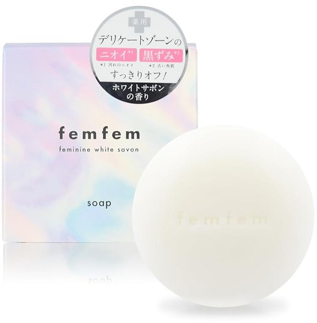femfem 펜 화이트 사봉 델리케이트 존 닦아내기 시트 소프 vio 블랙헤드 비누 보습 탈취