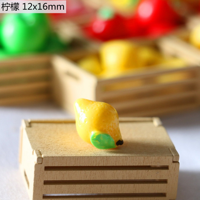 MyWa 食玩扭蛋公仔系列 袖珍擬真水果 扮家家 可愛, 1個, 檸檬