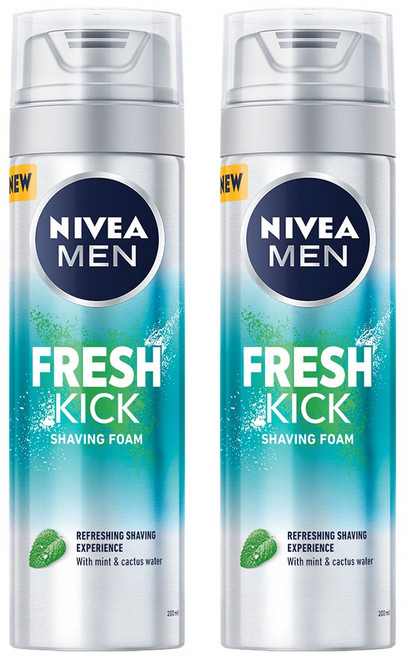 니베아 맨 프레시킥 쉐이빙 폼, 200ml, 2개