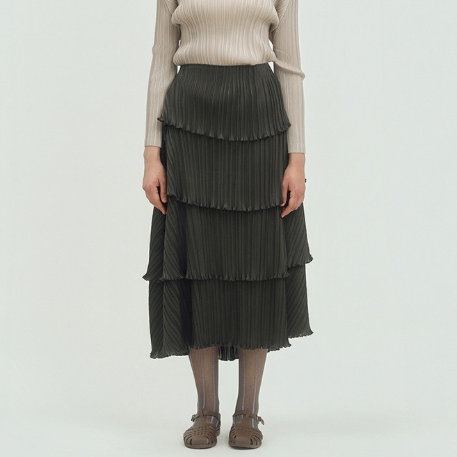 [피네플리츠] 웨이브 롱 스커트 (3 Color)