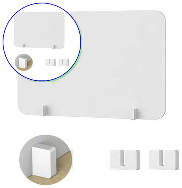 쌍문상회 지금 필요한 이동식 가림판 책상파티션 도서관 식당 독서실 사무실 책상 파티션 가림막 칸막이 테이블 책상가림판 40x60cm k31872EA, 화이트 2p