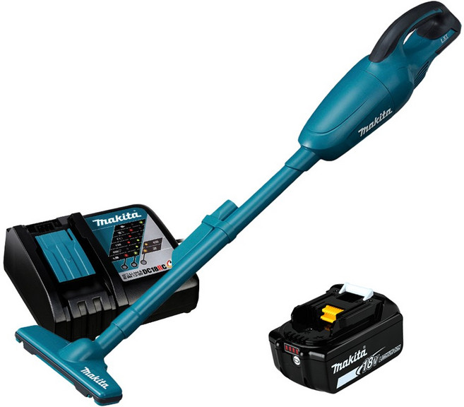 마끼다 DCL180RTE 18V 5.0Ah 배터리 x1팩 충전무선청소기 핸디형 스틱형, 1개