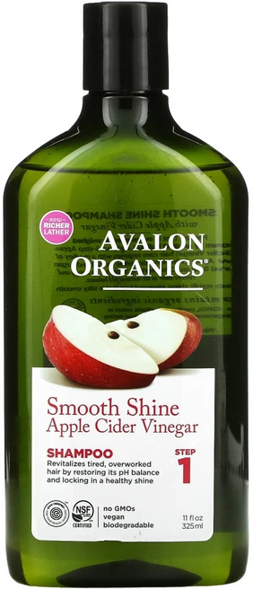 Avalon Organics 모발 관리 샴푸 Smooth Shine Step 1 Apple Cider Vinegar (325 ml), 1개, 325ml - 쿠팡