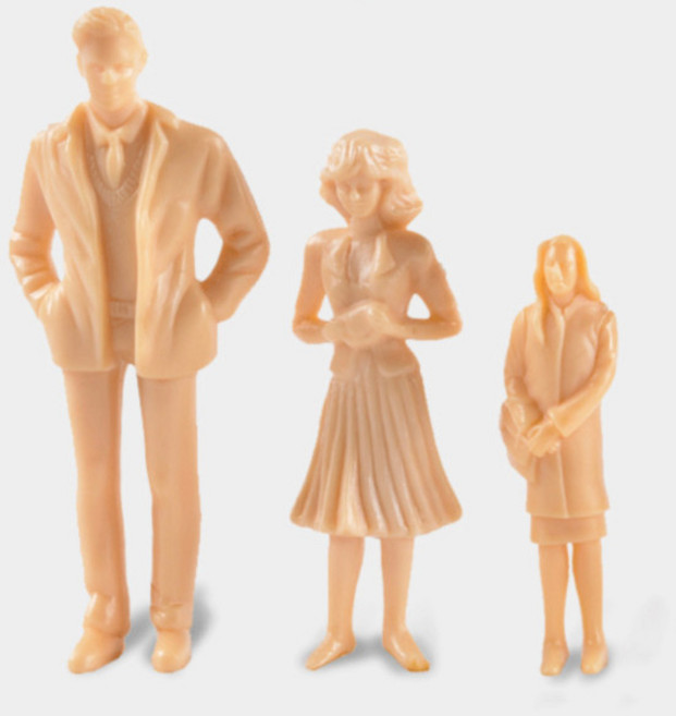 미스토토 살색 사람 모형 디오라마 건축모형 재료, m520_1:25(약7.5cm)-10P, 1개