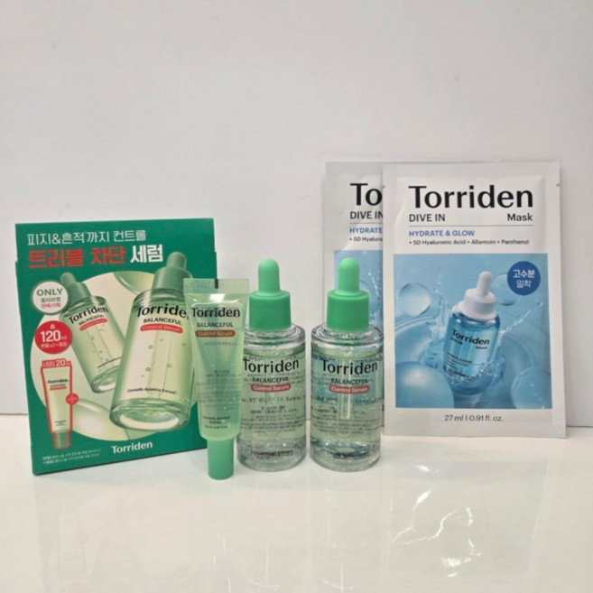 토리든 밸런스풀 시카 컨트롤 세럼 더블기획 1+1 [세럼20ml+다이브인저분자히알루론산마스크2매증정], 2개, 50ml