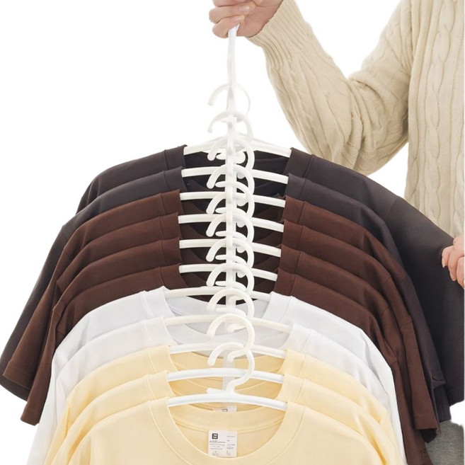 파인다즈 옷 여러개 거는 틈새 공간활용 옷걸이, 2개, 퓨어화이트