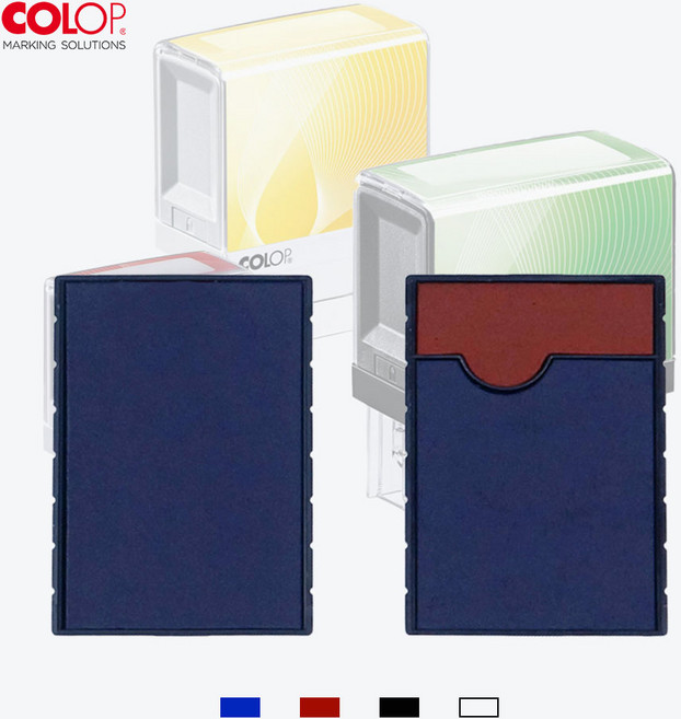 [삼촌네도장] 컬럽 자동스탬프 잉크 패드 Colop, P35, 6.흑색+적색(2도)패드