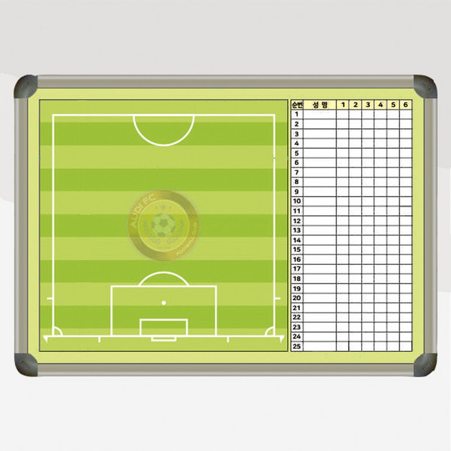 축구전술판 코치 작전판 축구 동호회 풋살 선수 화이트보드 맞춤 주문제작 700x500, 자석형(자석부착O), 알루미늄, 1개