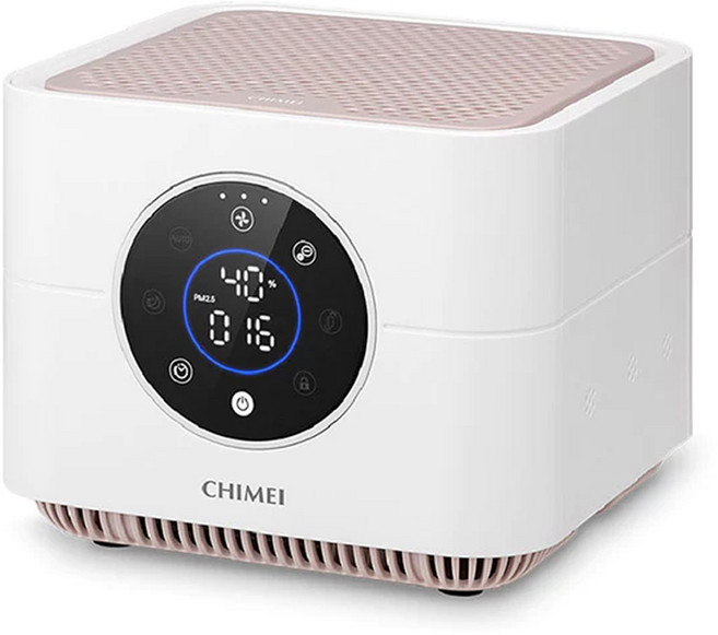 CHIMEI 奇美 桌上型智慧空氣清淨機 360度全淨化 HEPA濾網 負離子 DC馬達, White, AP-01UNWH