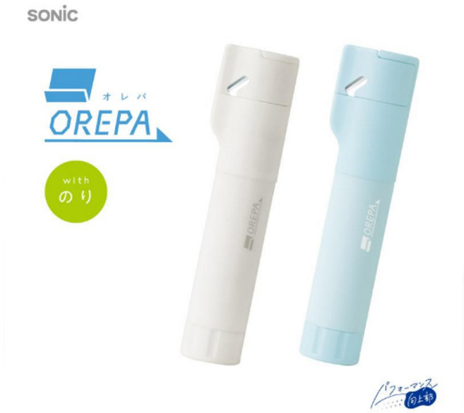 東京速購 SONIC OREPA 超時短二合一小刀口紅膠迷你文具SP-1238 (日本代購、速乾變色), 1個, 藍色