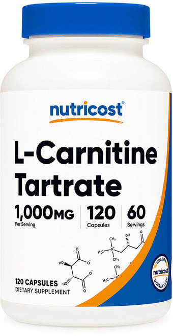 뉴트리코스트 L-카르니틴 타르트레이트 1000mg 120캡슐 1병, 120정, 1개