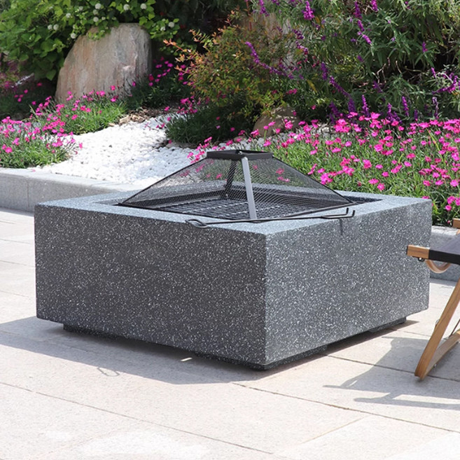 카나모 스파크스크린 스톤화로 대형 화목난로 장작난로 야외 캠핑 불멍 사각 테이블형, 1개