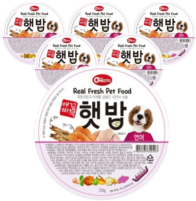 (본사출고)펫퍼스 애견비책 햇밥 강아지사료 습식사료 그레인프리, 햇밥 연어 24개, 6개, 120g, 연어 - 쿠팡