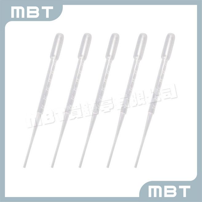 MBT 塑膠滴管 刻度吸管 3ml, 1個, 5個裝