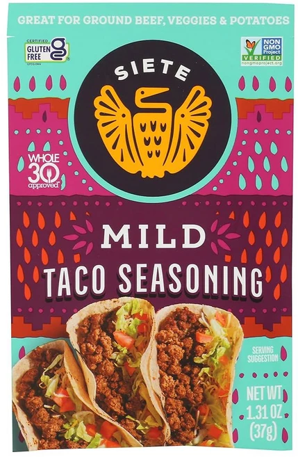 시에테 마일드 타코 시즈닝 믹스 | 글루텐 프리 팔레오 방부제 전체 30개 승인 (1팩) - 쿠팡