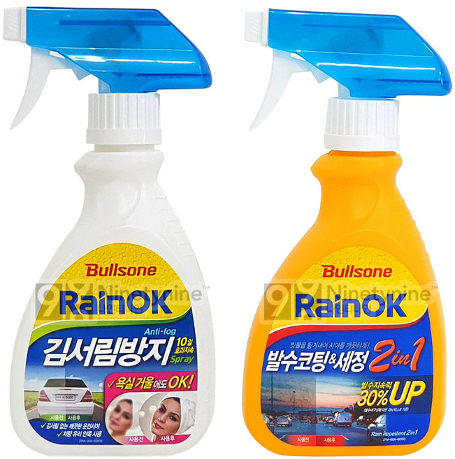 불스원 레인OK 2in1 발수코팅세정제 300ml + 김서림방지 스프레이 280ml, 1개