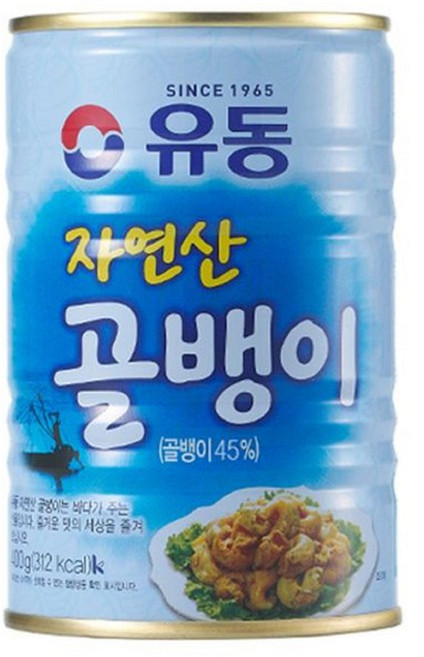 유동 자연산 골뱅이 통조림, 400g, 24개