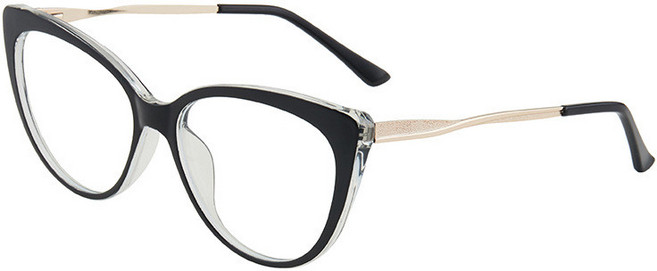 반뿔테안경 반테안경 레트로 여자 안경테 캣츠아이 X