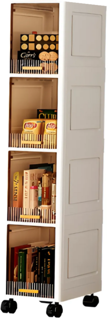 피에스컴퍼니 틈새수납장 냉장고 수납장, 화이트