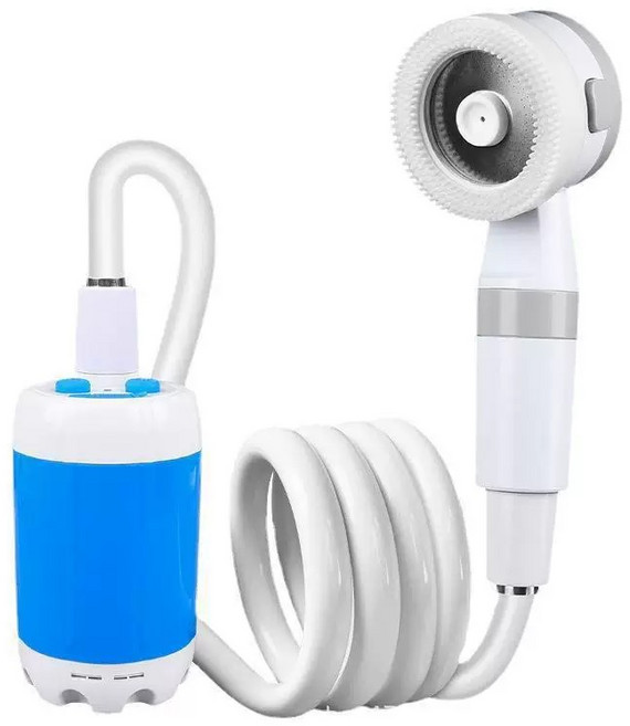 충전식 휴대용 샤워기 캠핑 차박 야외 공사장 기숙사 세차 청소 세척, 캠핑샤워기 + 세차노즐, 1개