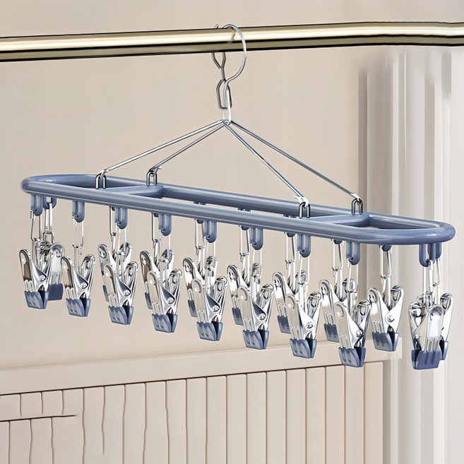 공간절약 양말건조대 빨래걸이 속옷 양말 걸이, 스카이그레이