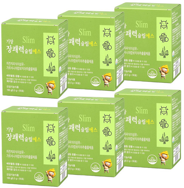 기장 장쾌력슬림에스 12주분 차전자피 식이섬유 쾌변 다이어트, 5.5g, 180개