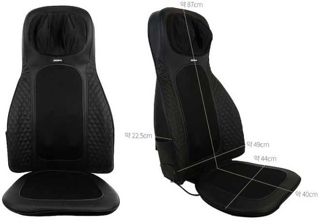 제스파 비트 파워 태핑 두드림 의자형 등 허리 마사지기 ZP1071 + 안락의자 ZP798 세트, 혼합 색상