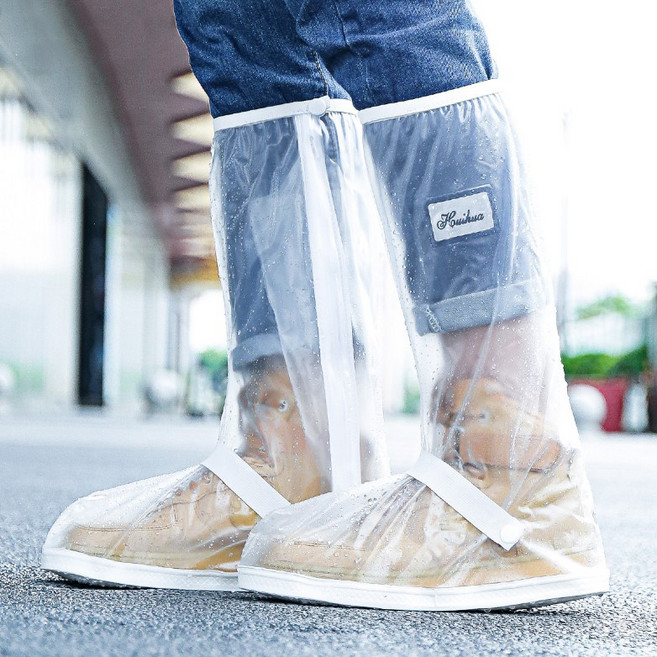 라이딩 방수슈즈커버 바이크 롱스패츠 신발레인커버, 1개, 화이트