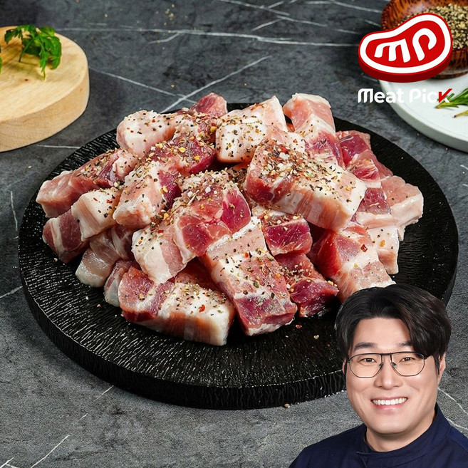 오세득의 미트픽 듀록 시즈닝 한입 삼겹살 스페인산 (냉동), 500g, 1개