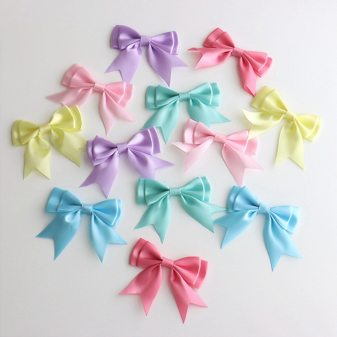 20색상 7센치 더블 완성 선물 포장 장식 완제품 리본, 50개, 14번색상