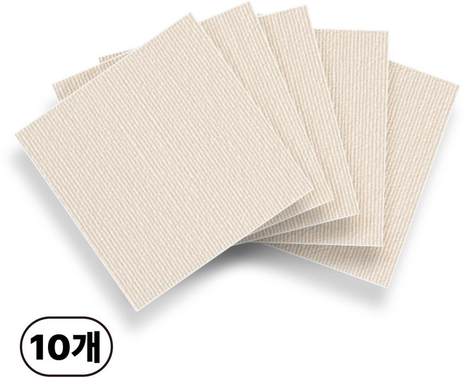 에이제이케이 [정품] 논슬립 흡착식 미끄럼방지 바닥 조각매트, 아이보리, 10p