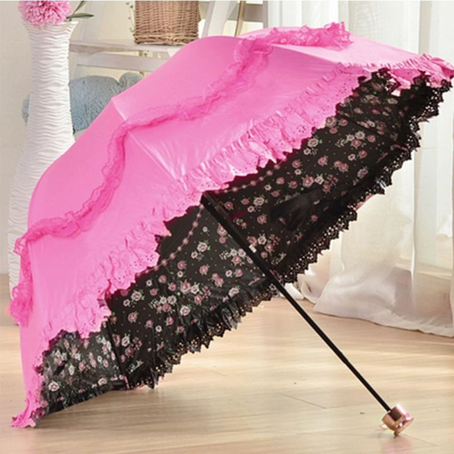 복고풍 양산 필수품 경량 자외선차단 레이스