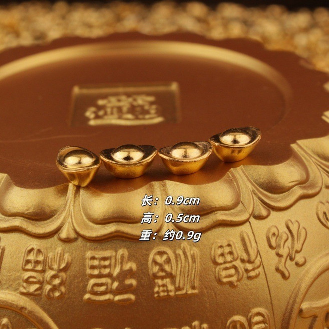 招財元寶擺飾 金色小算盤 聚寶盆擺件, 40個, 亮金元寶