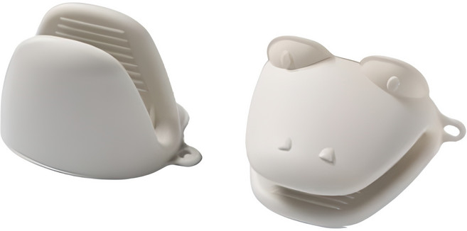 키친팩토리 파스텔 실리콘 악어냄비손잡이, 아이보리, 1세트