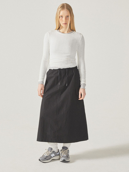 후아유 여성 Nylon Cotton Cargo Long Skirt WHWHF2552F 3031068