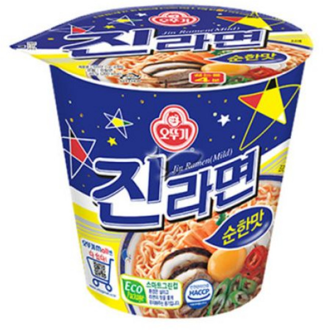 오뚜기 진라면 소컵 순한맛 65g 총6, 6개