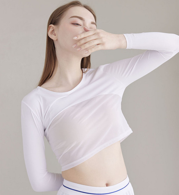 엠엠스포츠 여성 자외선차단 냉감 기능성 메쉬 골프 볼레로 이너웨어