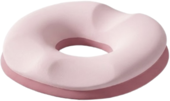 유용몰 기능성 메모리폼 원형 도넛방석, 핑크, 1개