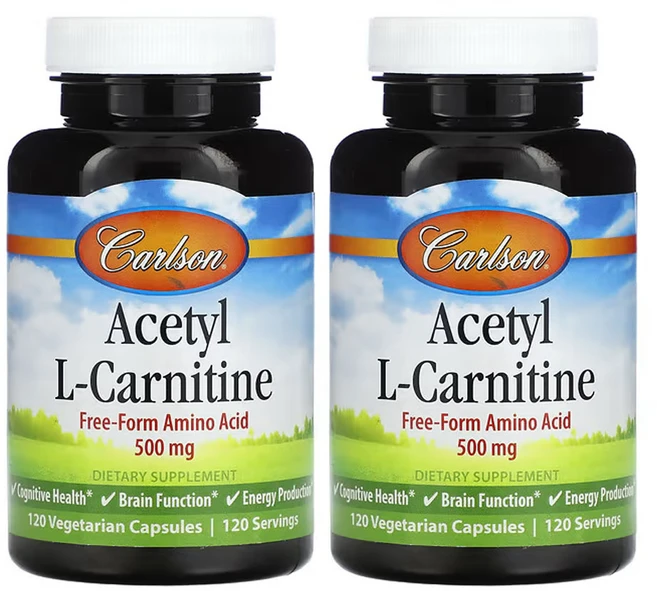 칼슨 아세틸 l-카르니틴 500mg 120 베지캡슐, 2개, 120정 - 쿠팡