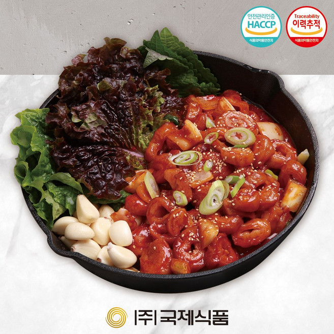 [국제식품] 꾸브라 태양초 참나무 훈제 매콤 양념막창 300g(1팩), 1개, 300g