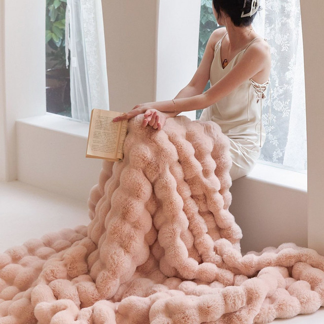 몽루아 이중보온 포근하고 두꺼운 극세사 담요 쇼파 침대 이불 블랭킷