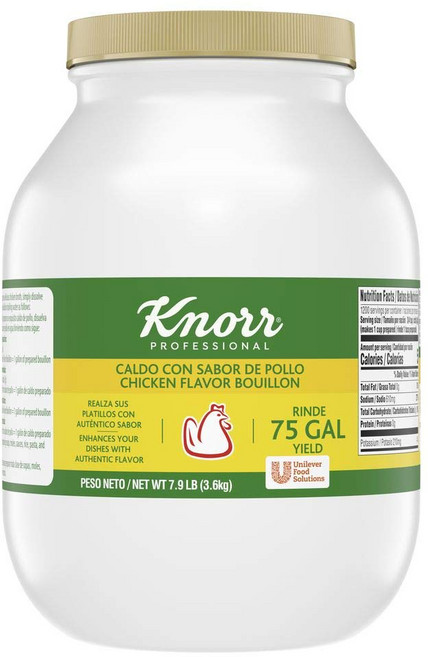 Knorr Chicken Granulated Bouillon 크노르 치킨 부용 7.9lb(3.6kg), 1개, 3.6kg
