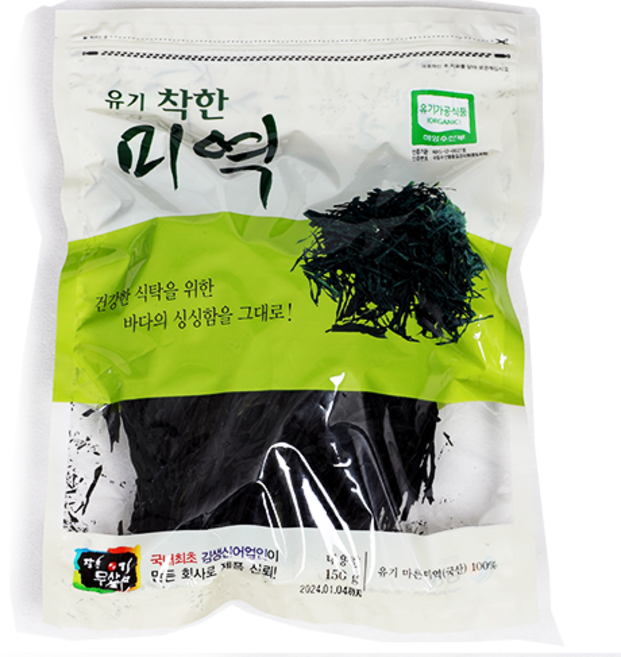장흥무산김 유기 착한 미역 150g, 1개, 상세페이지 참조