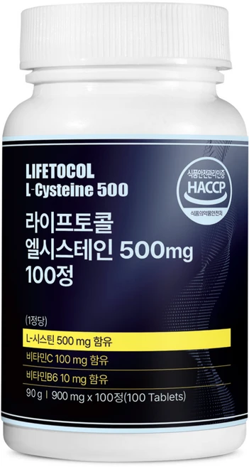 라이프토콜 엘시스테인 500mg 100정, 1개 - 쿠팡