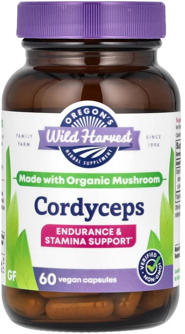 귀한영양제입니다 Oregon's Wild Harvest 동충하초 베지 캡슐 60정(캡슐 1정당 525mg) 곧 다나가요, 1개, 60정 - 쿠팡