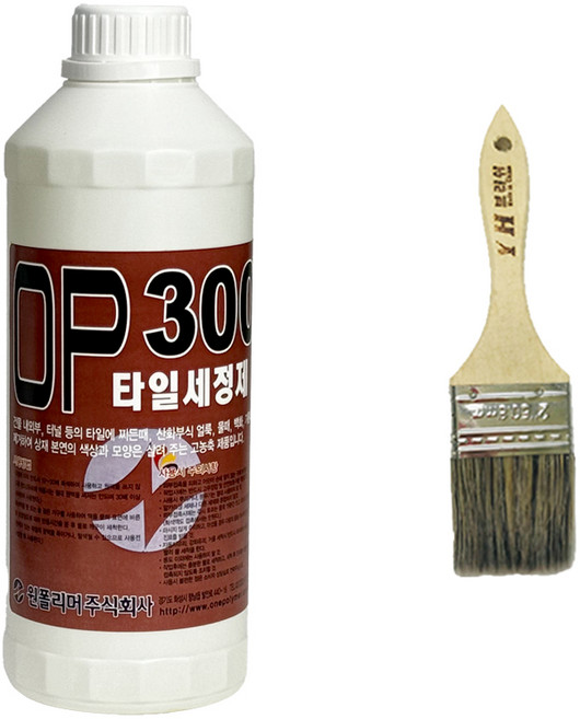 OP300 타일세정제 1L 타일 찌든때 산화 부식 얼룩 물때 백화 기름때 제거 외벽 청소, 1개