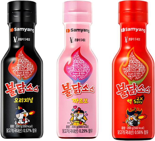 삼양 불닭소스 3종 모음 불닭+까르보+불닭마요, 600g, 1세트